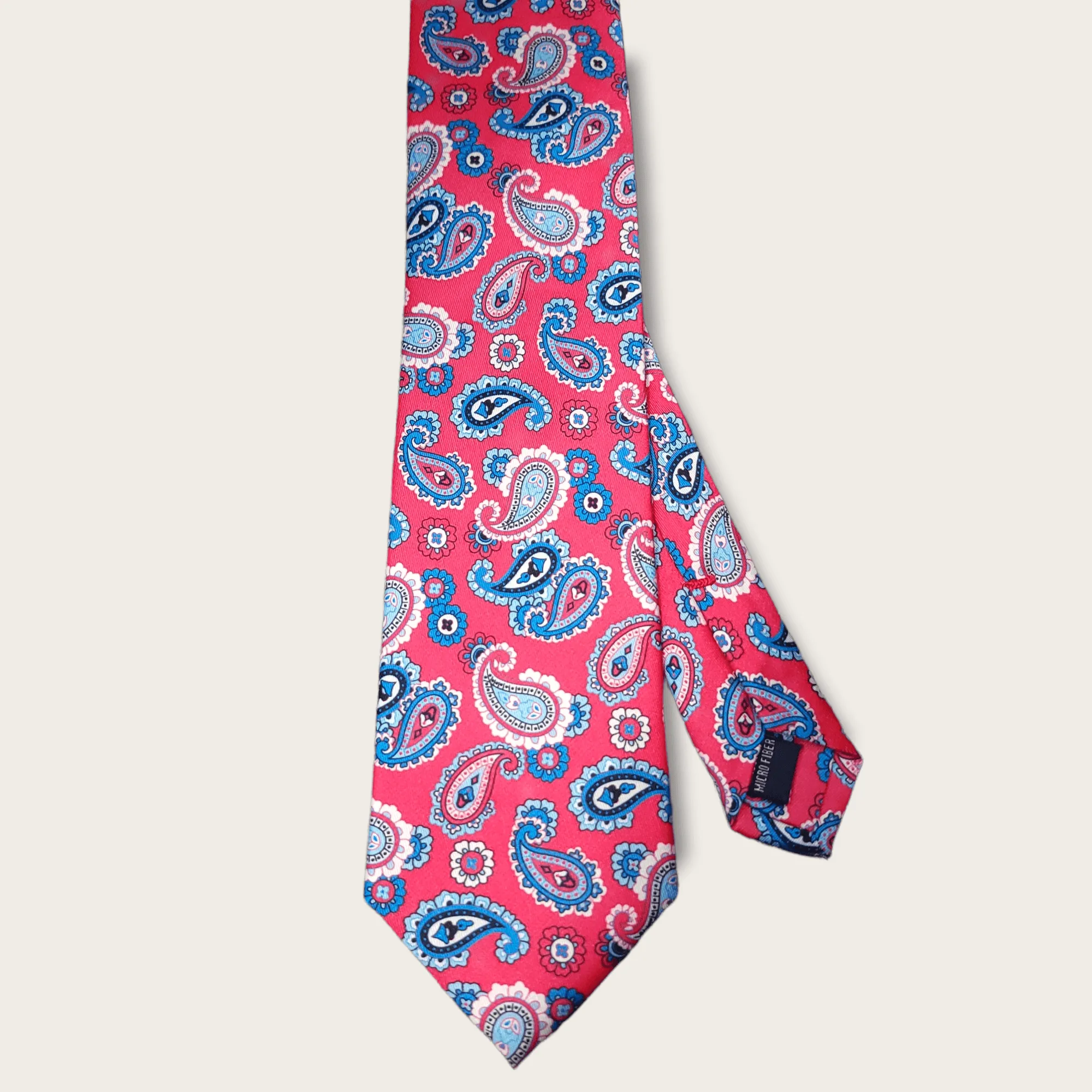 Pink Blue Paisley Tie