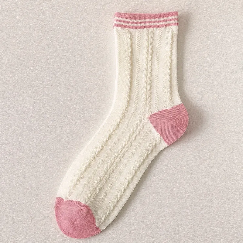 Pink Floral Socks