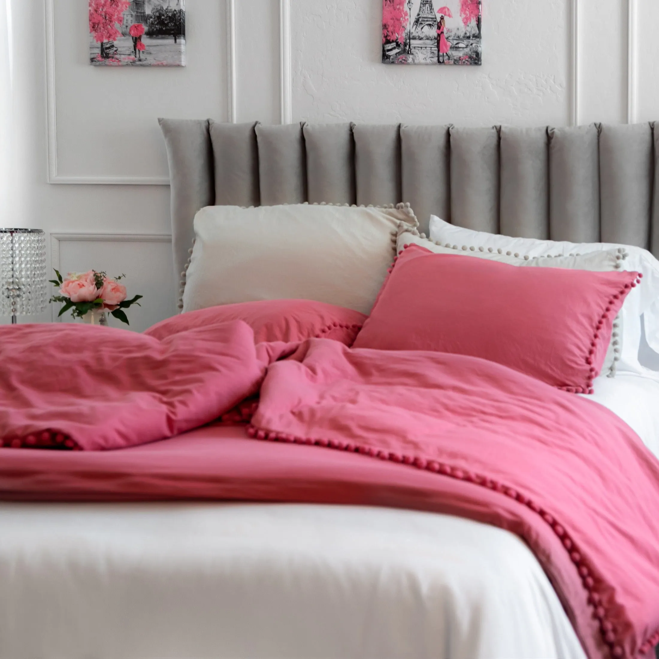 Pom-Pom Duvet Cover Set