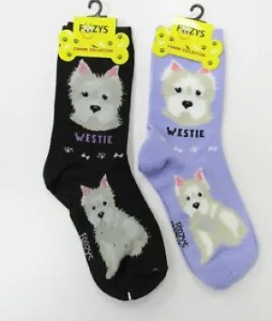 Purple Westie Socks