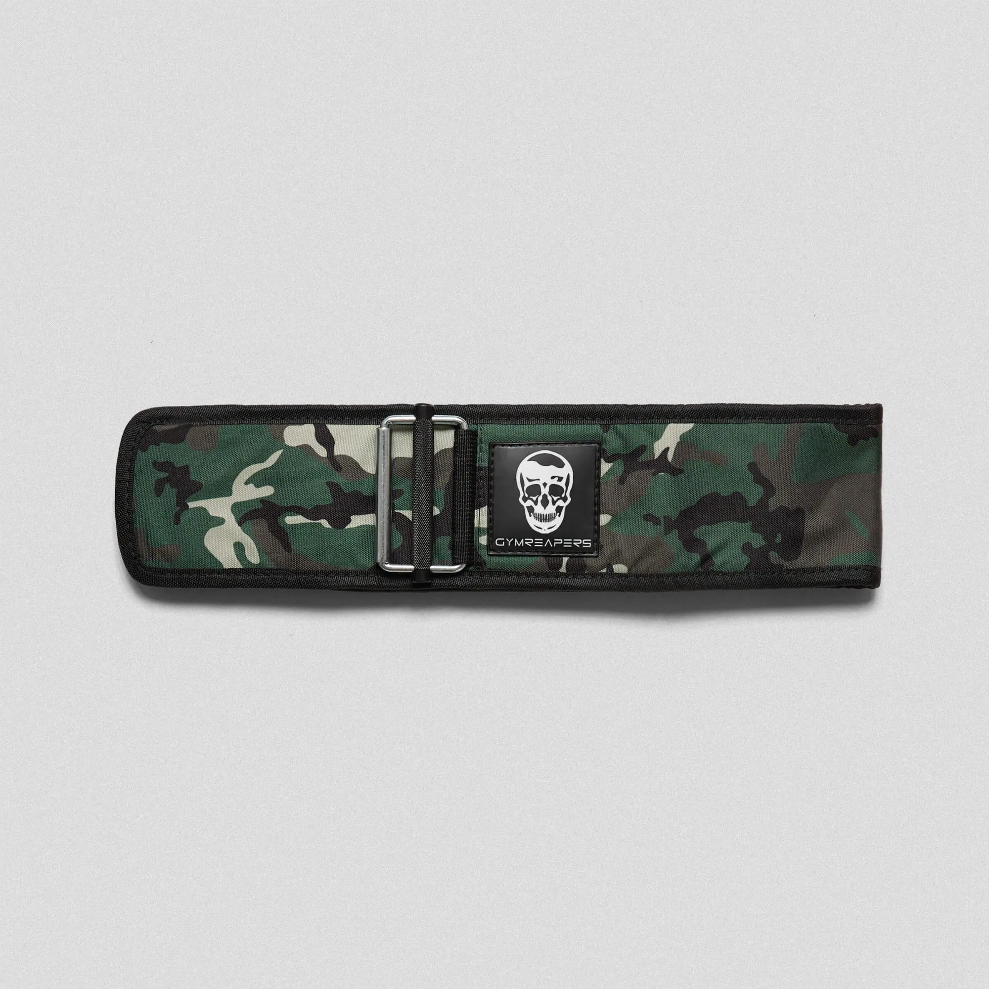 Quick Locking Weightlifting Belt | Premium Back Support - Woodland Camo