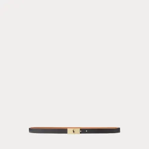 Ralph Lauren Polo ID Reversible Vachetta Leather Belt | Black/Cuoio