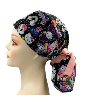 Sea World Polyester Ponytail Scrub Cap Doctor Theatre Nurse Hospital Paediatric Vet Surgical