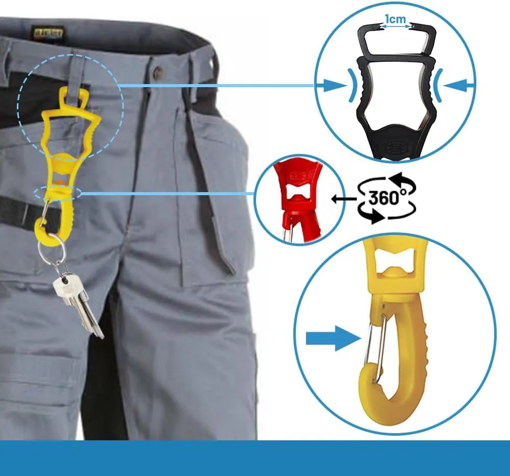 Seibertron Work Gloves Grabber Clip: Attach to Pants for Easy Access