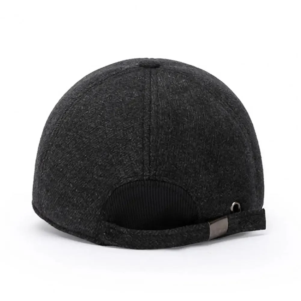 Snapback Cap  Delicate Adjustable Wear-resistant  Winter Hat Woolen Baseball Cap for Daily Life