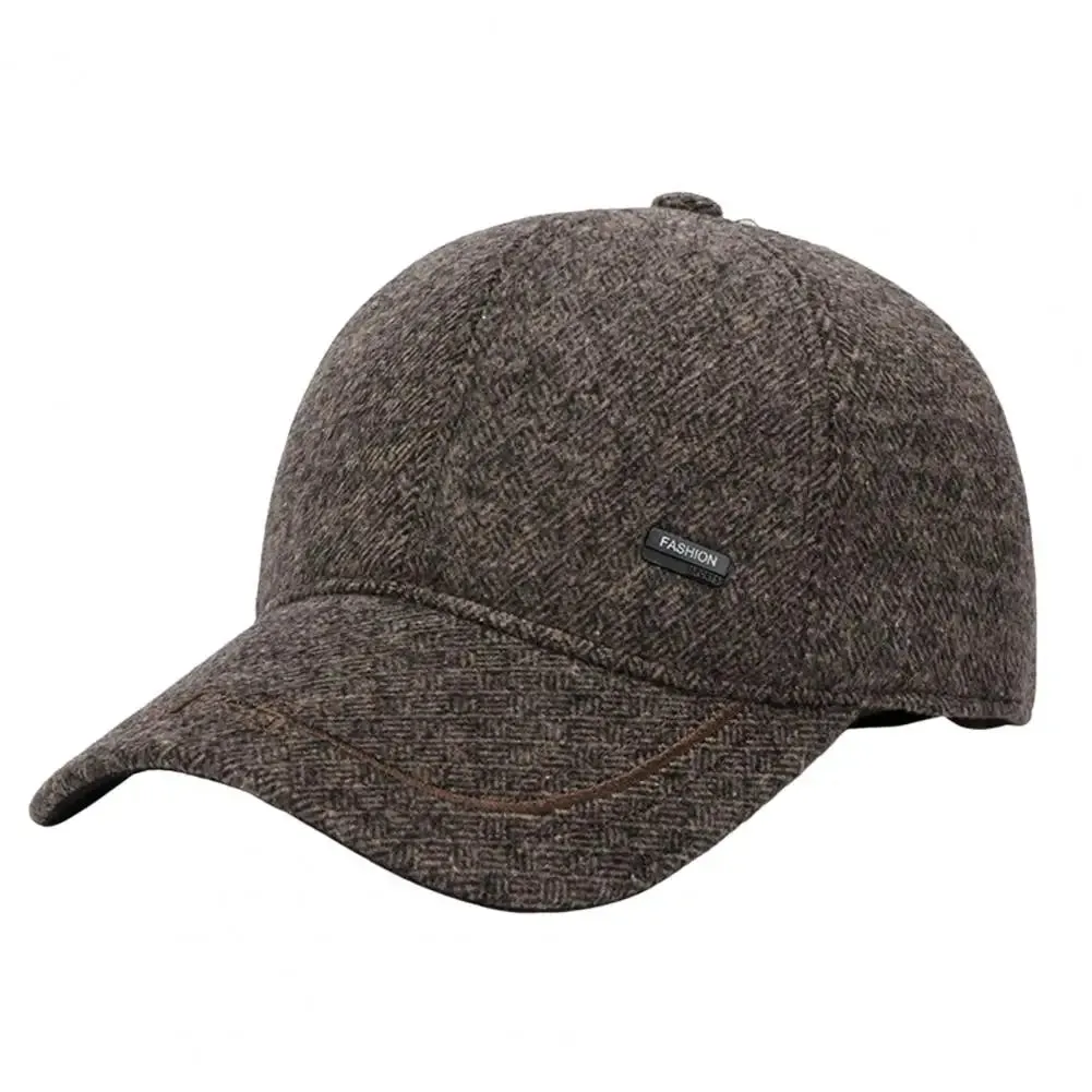 Snapback Cap  Delicate Adjustable Wear-resistant  Winter Hat Woolen Baseball Cap for Daily Life