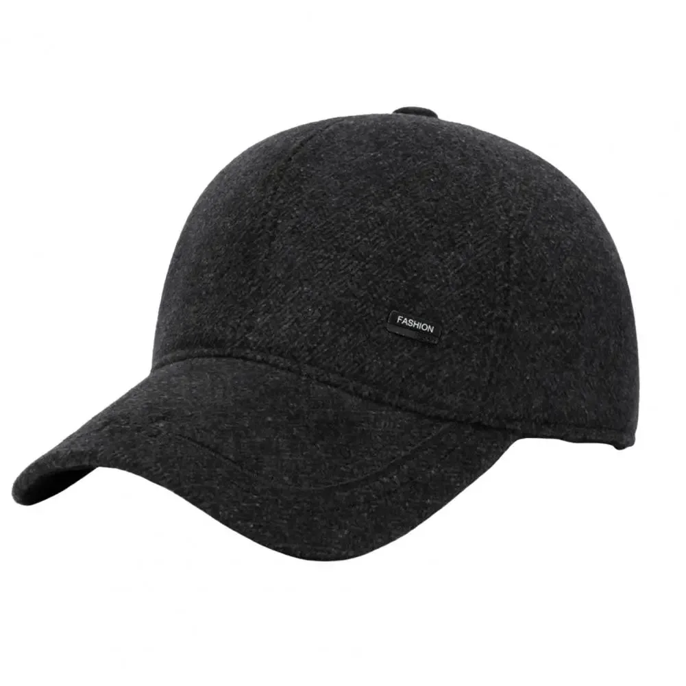 Snapback Cap  Delicate Adjustable Wear-resistant  Winter Hat Woolen Baseball Cap for Daily Life