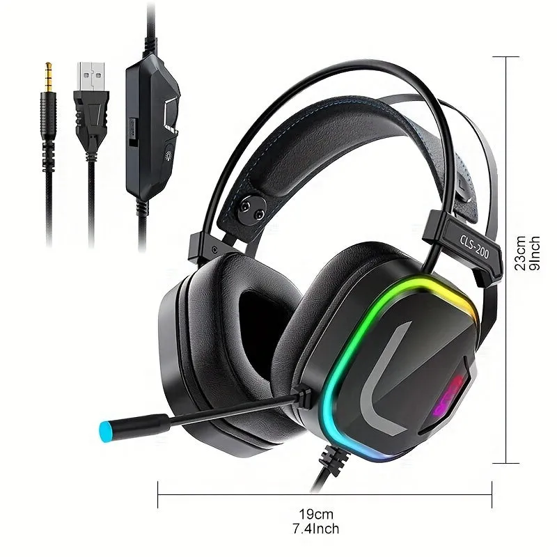 USB Headset With Microphone | COLUSI CLS-200 RGB Gaming Headset - 360°