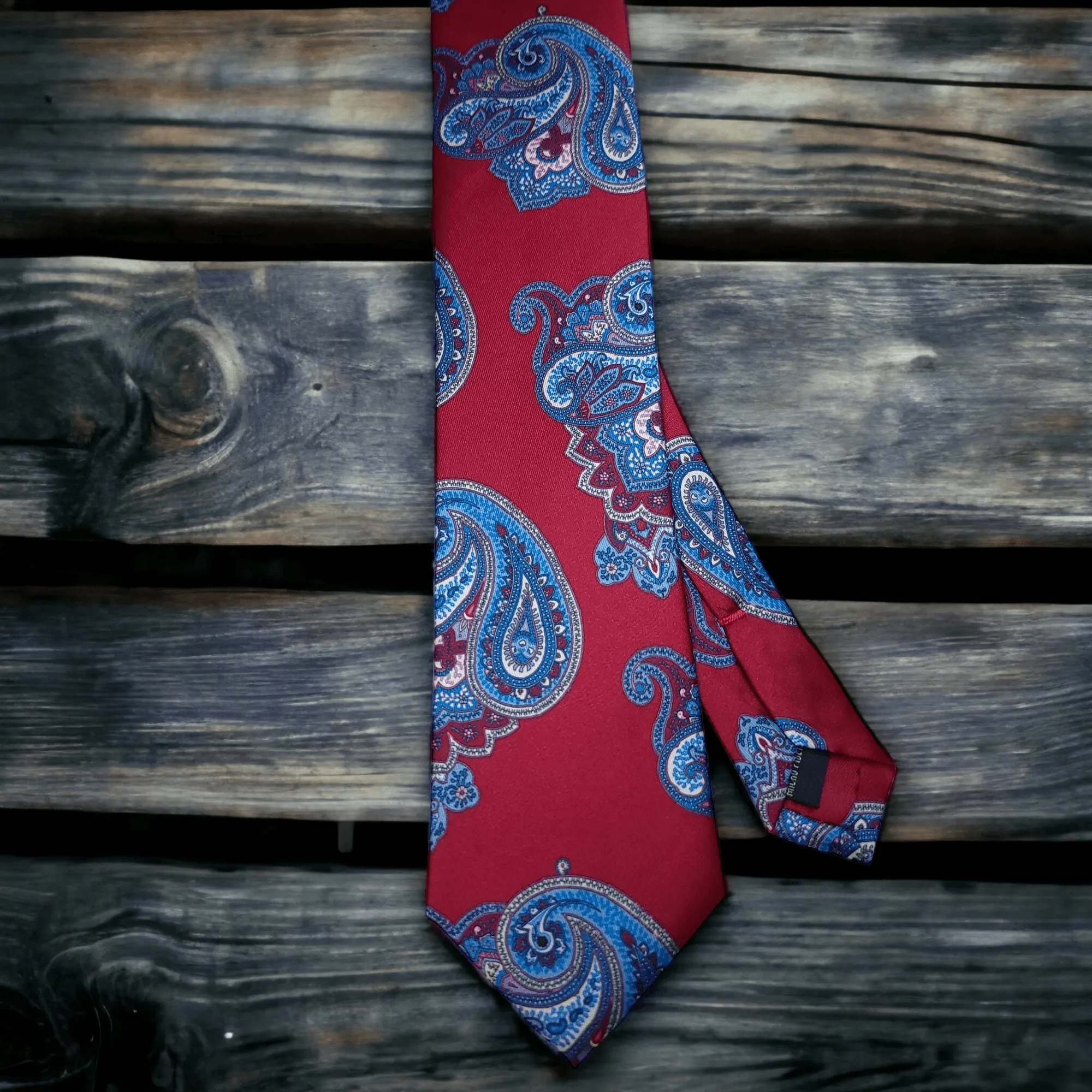 Wine Blue Paisley Tie