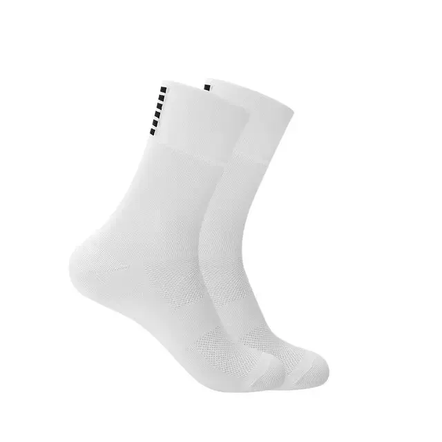 YKYW Cycling Running Professional Sport Height Socks Six Bars Pattern Design Wicking Antibacterial Durable 10 Colors